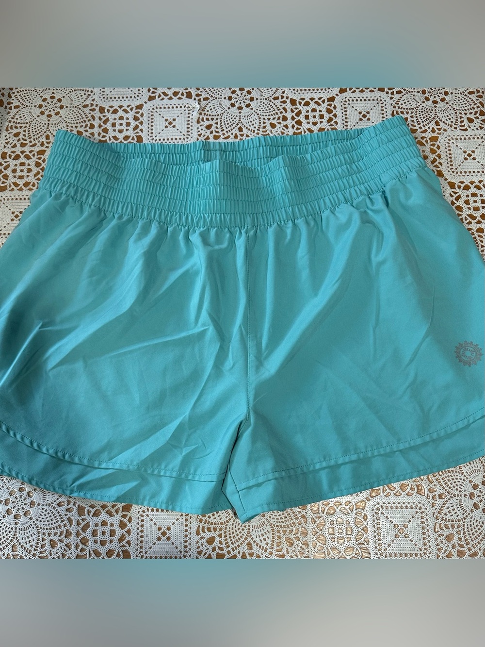 Brisas Resort Style Pull On Shorts Aqua Blue XL